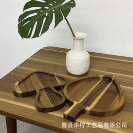 相思木餐盘客厅禅意茶具茶杯托牛奶面包早餐盘芝士熟食板甜品盘