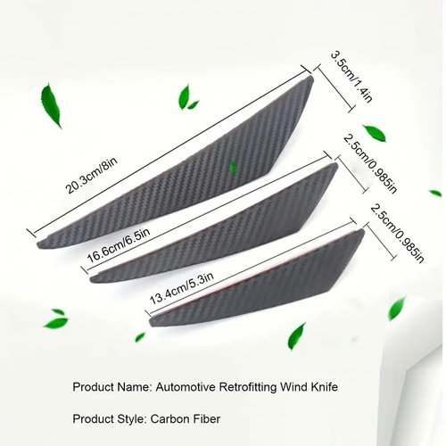 Cross-border automotive parts modification insurance bumper carbon fiber texture wind knife universal extended anti-collision strip vehicle wrap