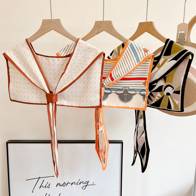 Spring and Autumn Air-conditioned Room Small Shawl Women's Outer Wear Cyber Celebrity Shirt Shoulder Wear Summer All-match Cape Fashion Cape Scarf