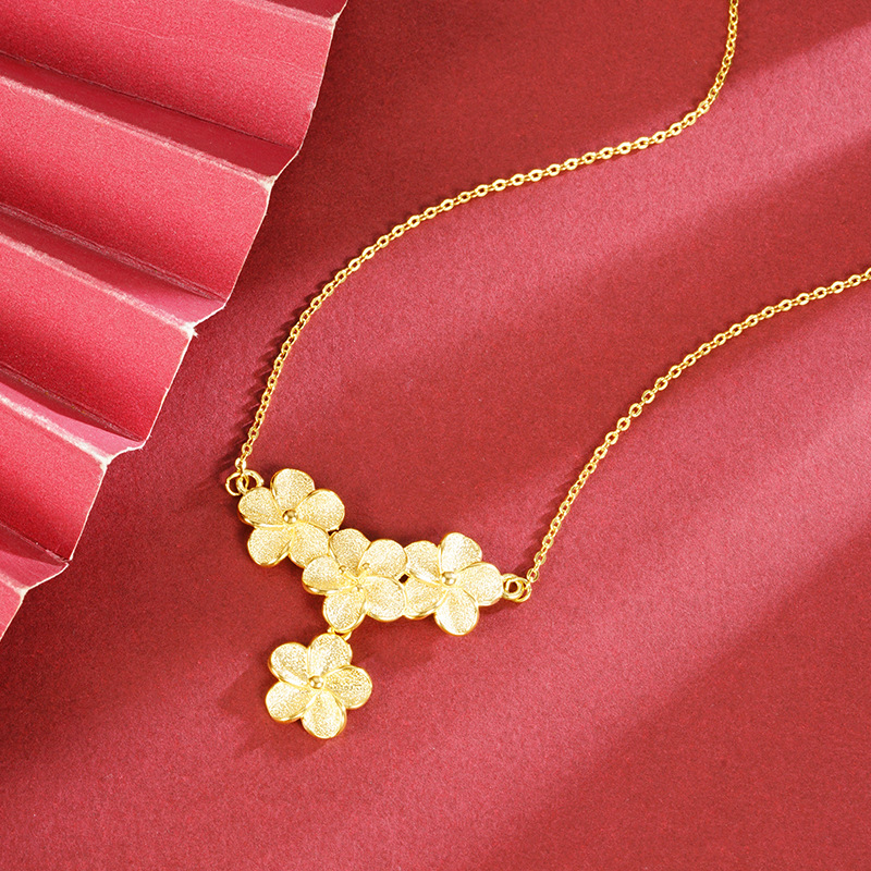 Collar de flores de arena de moda femenina temperamento fresco simple accesorios de aleación de cobre universal Yiwu accesorios al por mayor