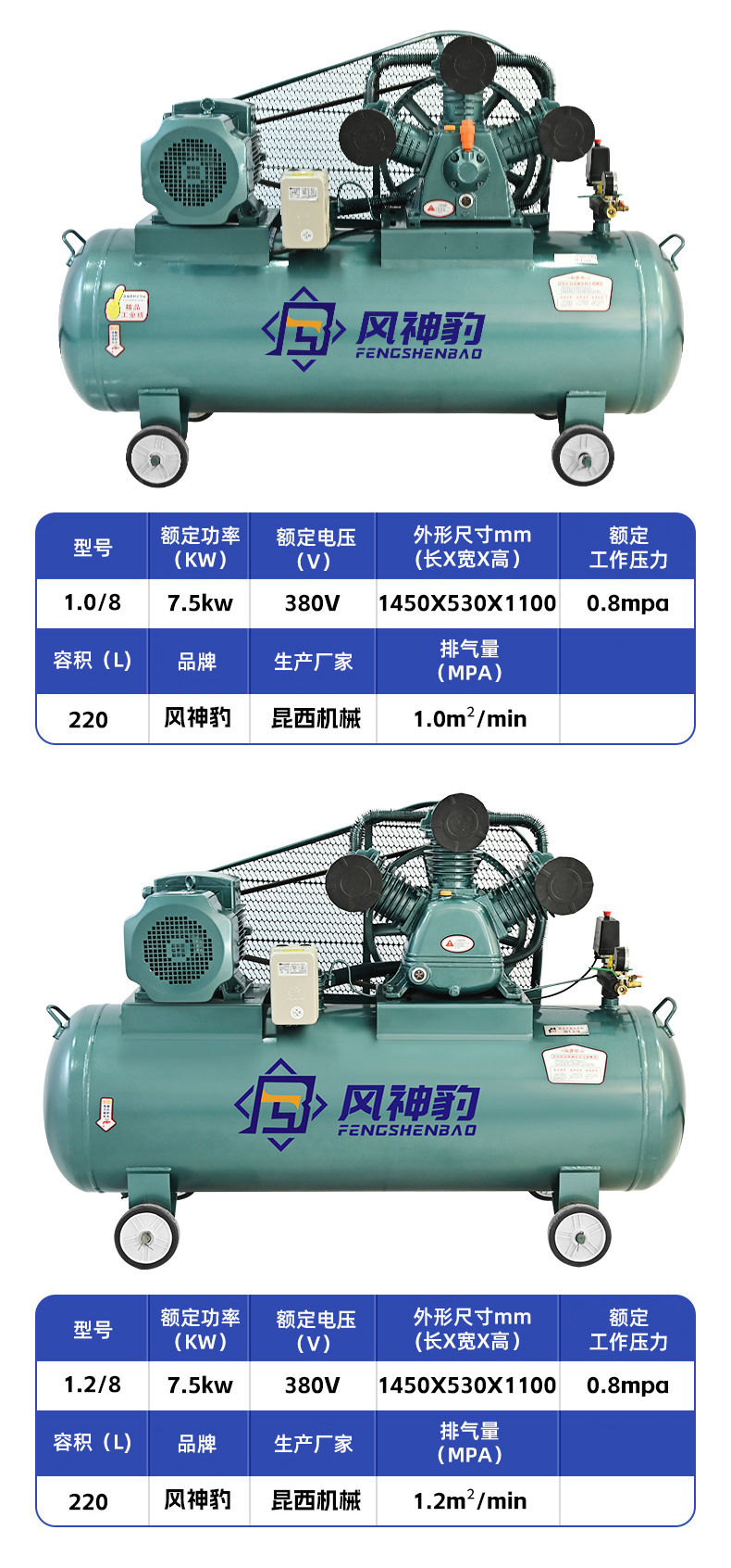 Oil-Free Air Compressor Silent Air Pump Industrial Air Compressor Small 220V Portable Piston Air Compressor