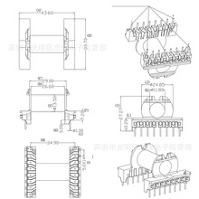 ER35�Ǽ���ʽ8+8�� 3542�뾶1.0mm ��ѹ���Ǽ�B0bbins ��Ƶ���Ǽ�