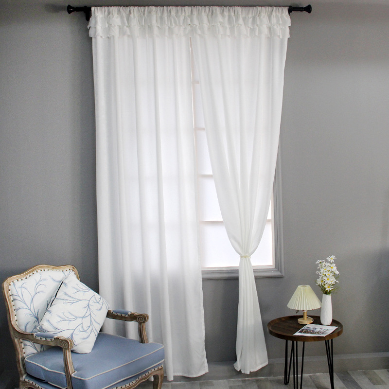Tencel Velvet Lace Window Panel For Living Room Bedroom Balcony Light-transmitting_voghion.com