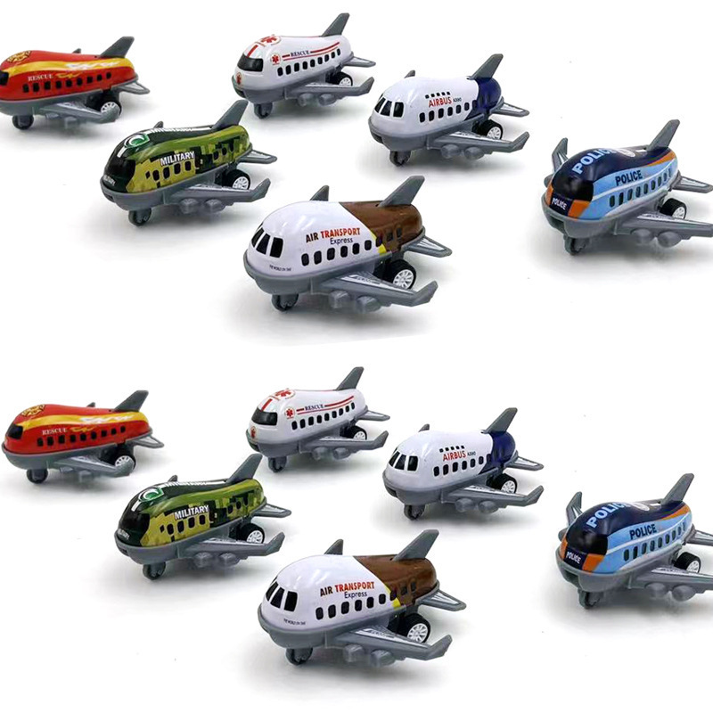 Hierro grandes aviones metal coche Tire hacia atrás de los niños juguete coche simulación avión modelo militar decoración helicóptero