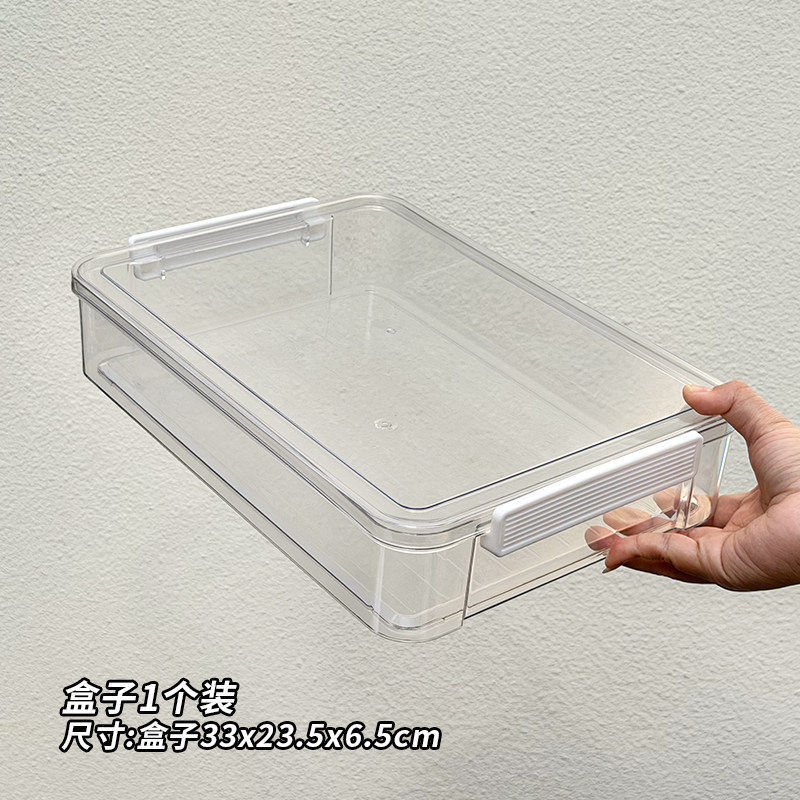Transparent Flip-Top Acrylic Storage Box Desktop Cosmetics Dust-Proof Organizer Portable Card Snack Storage Box