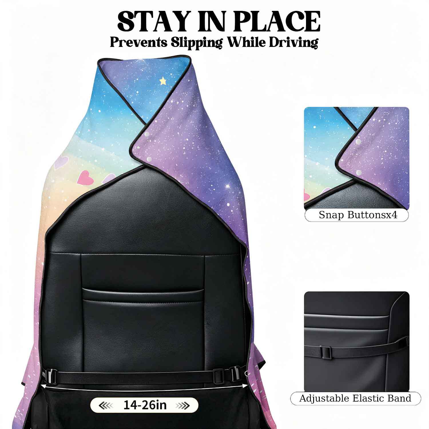 Printed bath towel and car seat cover 2-in-1, ultra-fine fiber outdoor beach and car dual-use universal seat cushion