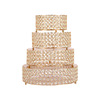 Cross -border hot -selling crystal cake frame wedding dessert display rack acrylic mirror cake disk rhinestone