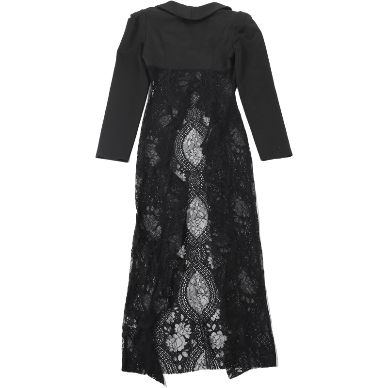 2025 Autumn Winter New Women's Fashion Trendy Street Style Lace Patchwork Cardigan Blazer_ecoleips.com