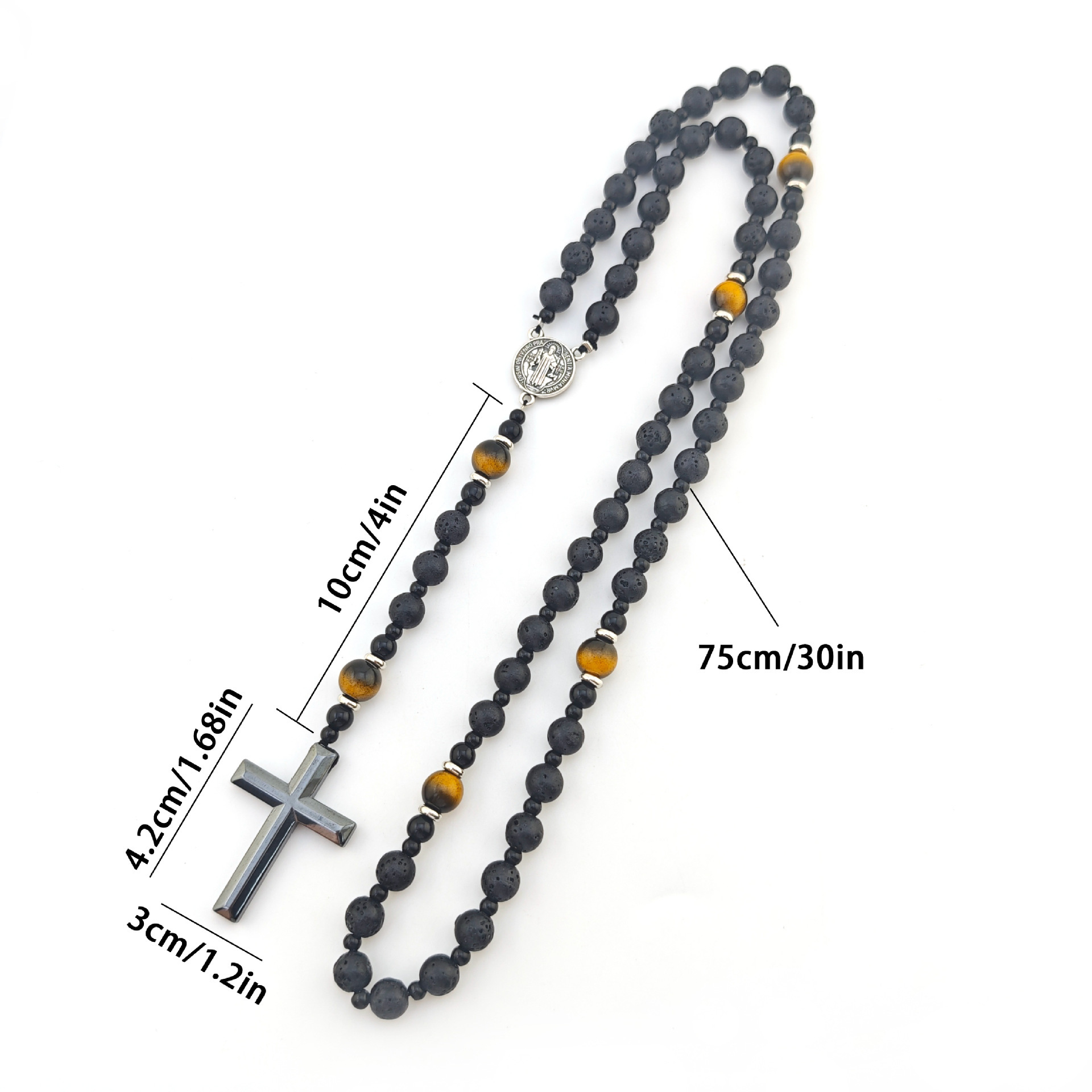 Collar Corto con Dije de Cruz de Cobre Ajustable para Uso Diario