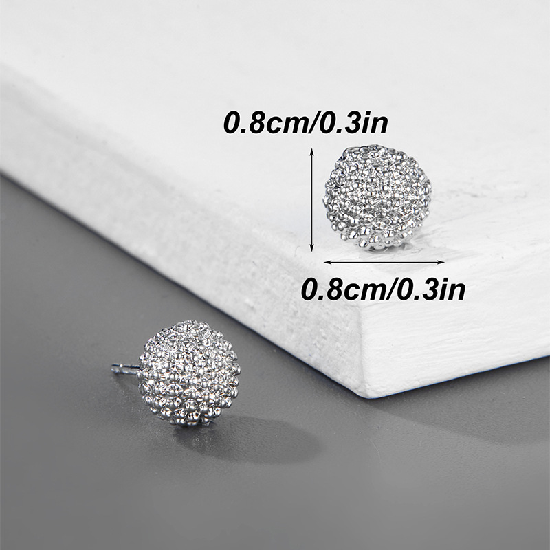 Fashion Geometric Alloy Rhinestone Unisex Ear Studs 1 Pair