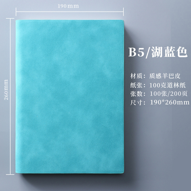 a5笔记本本子定制logo办公商务高颜值学生学习羊巴皮b5加厚记事本|undefined