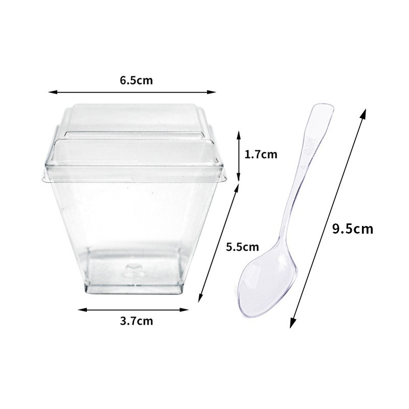 Vaso Desechable Trapezoidal para Postres de 150ml de Plástico Rígido PS Desechable para Helados image 32