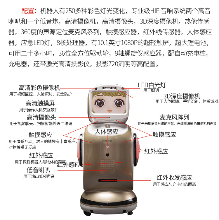 Xiaobao Robot, a children's intelligent educational toy learning machine, welcomes guests with artificial intelligence companionship, voice chat, and celestial sensation undefined