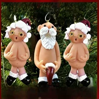 Рождественский подвесной декоративный фигурка Санта‑Нахти, Naughty naked?