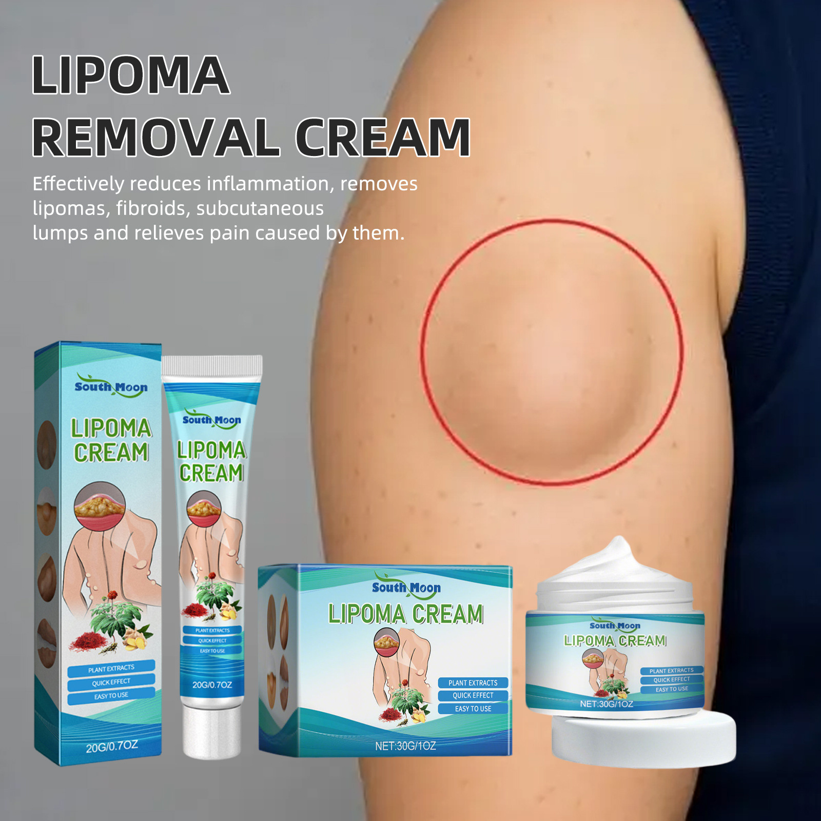 South Moon Body Care Series Daily Moisturizing and Soothing for Body Skin Discomfort, Convenient and Easy to Apply