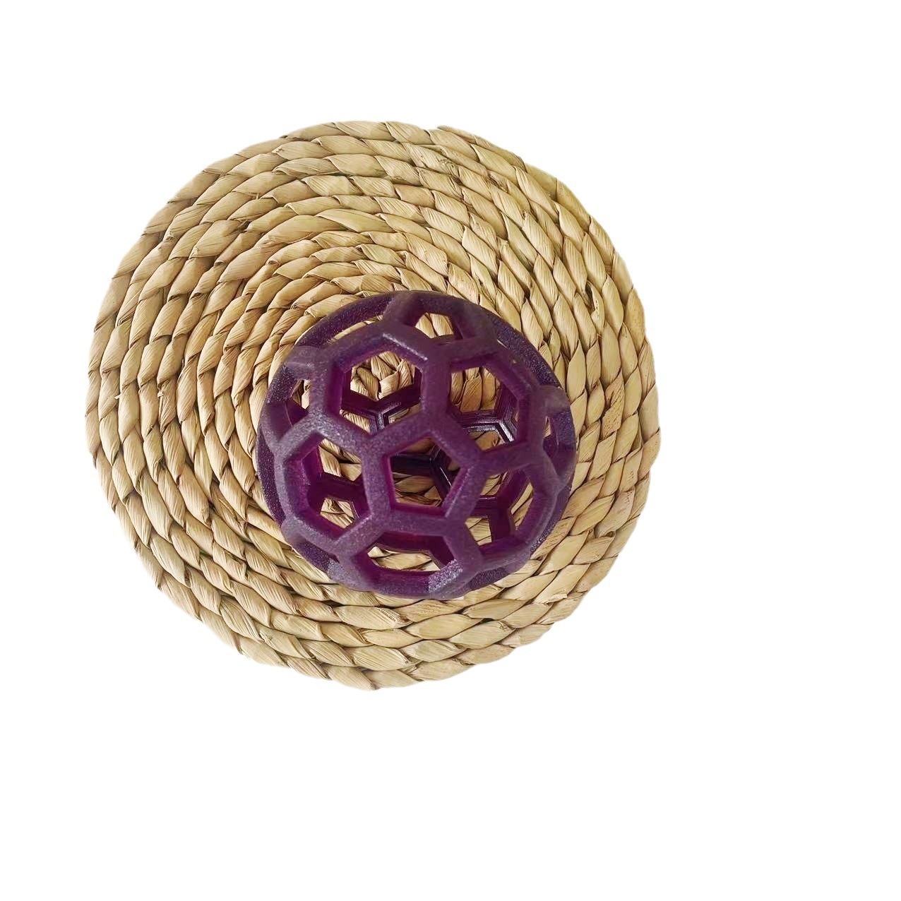 국경 간 인기 테디 코기 비숑 프리즈 개 장난감 중공 공 TPR 탄성 울리는 벨 공 애완 동물 장난감 공