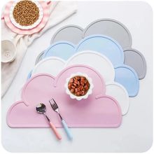 宠物用品云朵餐垫胶垫 猫耳垫 猫爪垫  创意猫咪餐垫 猫狗通用