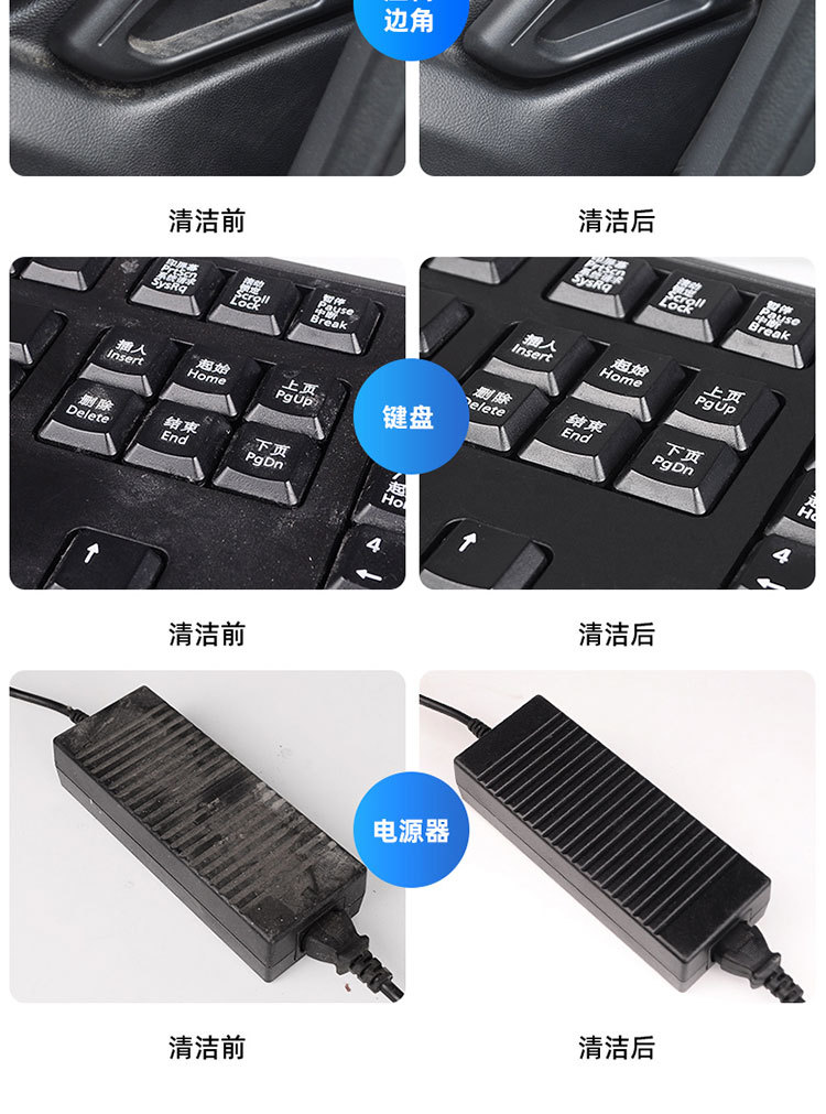 Multi-functional cleaning soft rubber car cleaning artifact car supplies black technology car dust mud cleaning dust