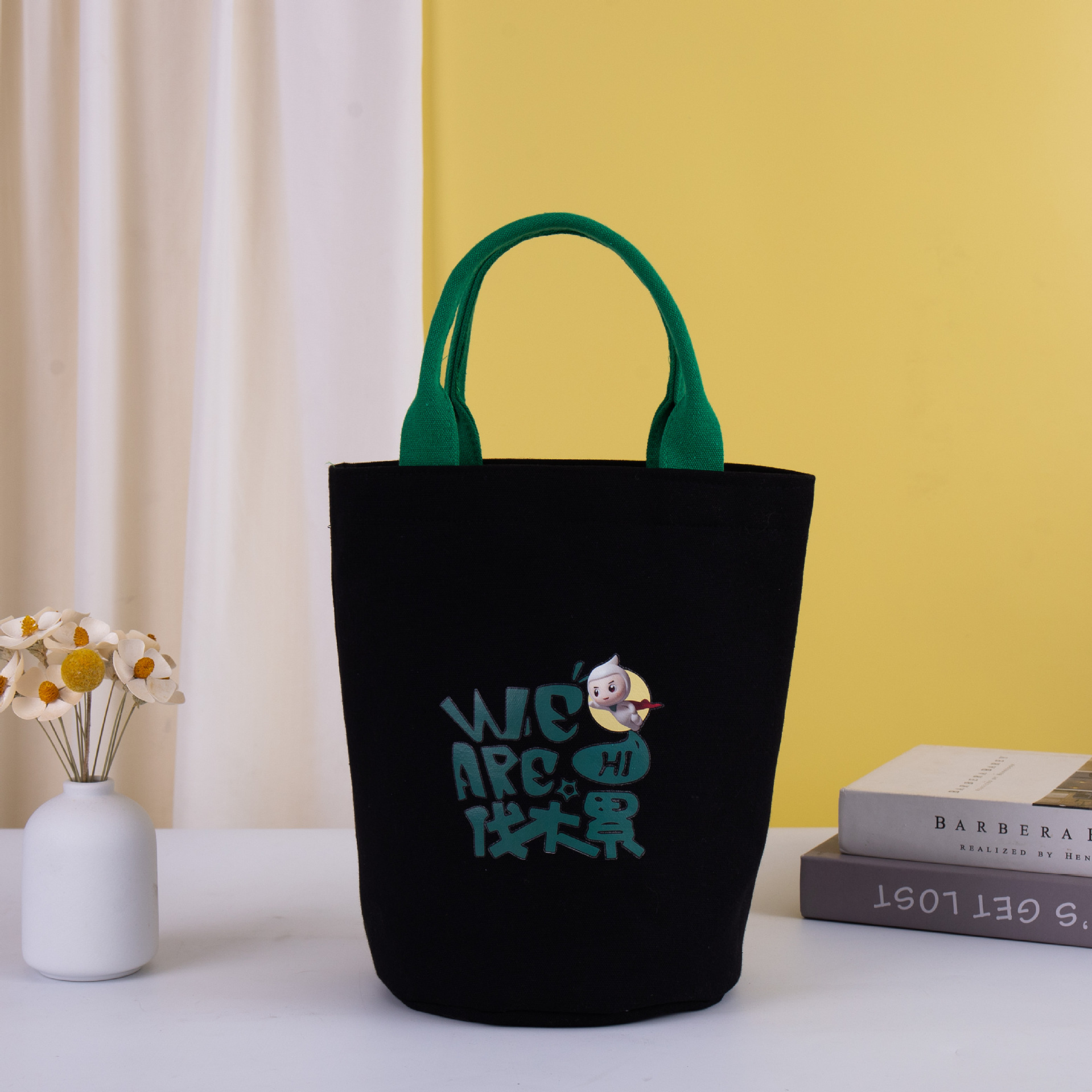 帆布袋加印logo手提暗扣水桶包立体拉链包企业广告礼品袋手提包