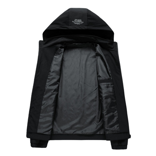 A Brand Spring and Autumn Jacket for Men, Workwear Outerwear, 2024 New Arrival, Trendy and Stylish, Hooded