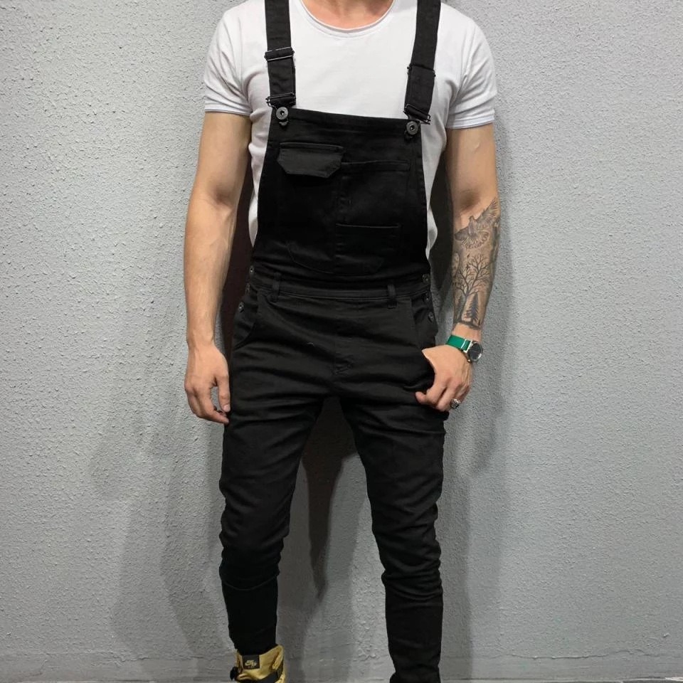 Tute da lavoro, spallacci, pantaloni con bretelle in denim, pantaloni da lavoro da uomo regolabili_voghion.com