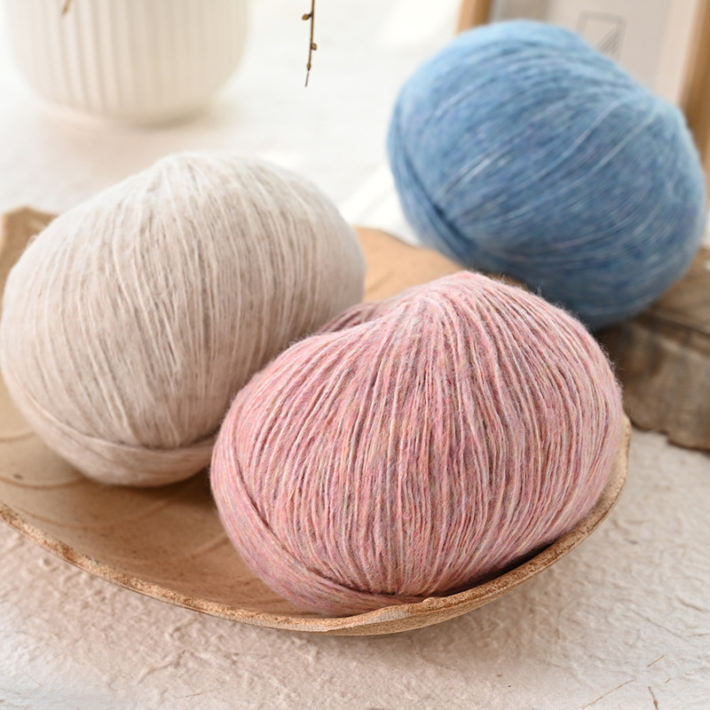 Hand-knitted yarn with a gradient color effect, featuring a starry cloud pattern, hand-carved cotton yarn, and dyed yarn for DIY scarves and hats Hand-knitted yarn with a gradient color effect, featuring a starry cloud pattern, hand-carved cotton yarn, and dyed yarn for DIY scarves and hats