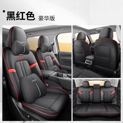 seat cover, Modelə uyğun (Original) oturacaq örtükləri - black-and-red-luxury-version-full-coverage-for-five-seats-front-and-back-26-models-of-haval-menglong-plus