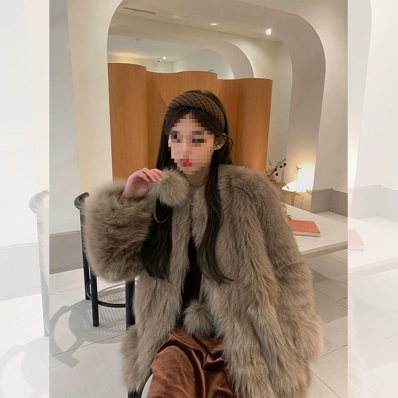 Длинношерстная тока, имитация лисьего меха, целая кожа