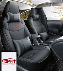 Suitable for Toyota Rav4, Special Car Seat Covers for All Seasons, Full Surround Leather Seat Covers (Modelə uyğun (Original) oturacaq örtükləri) - original-car-texture-customized-mysterious-black-wear-resistant-leather
