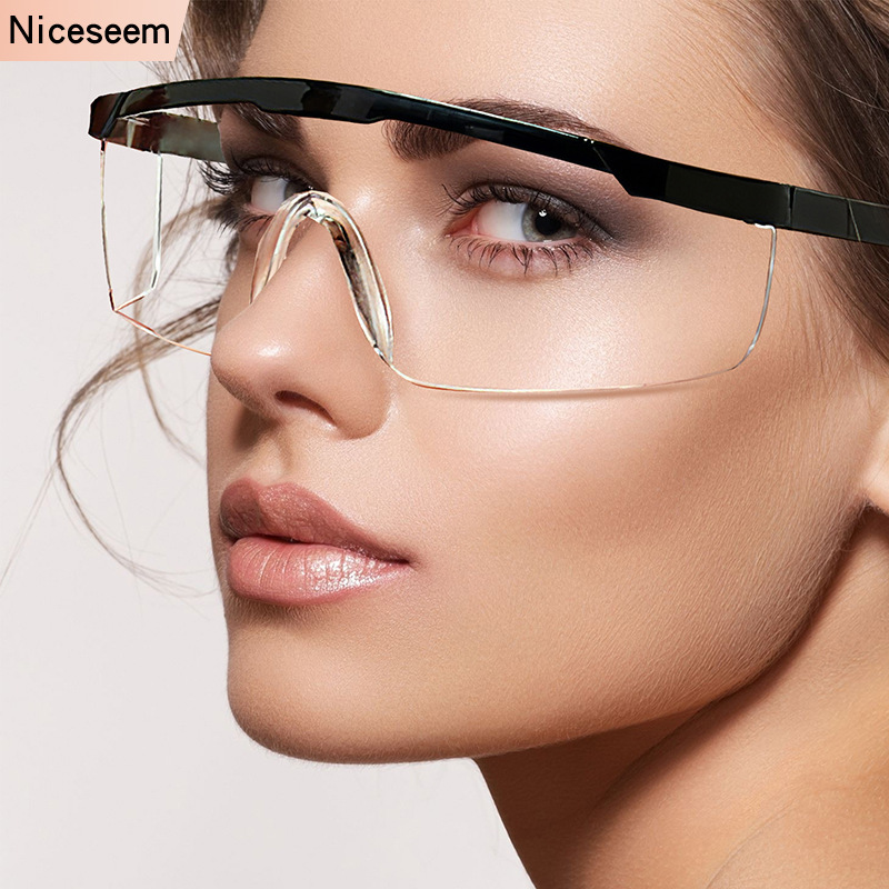 1. Gafas protectoras con patillas telescópicas, resistentes a impactos, pulidas, resistentes a los rayos UV, antivaho, a prueba de viento, a prueba de polvo, a prueba de explosiones, resistentes a los arañazos.