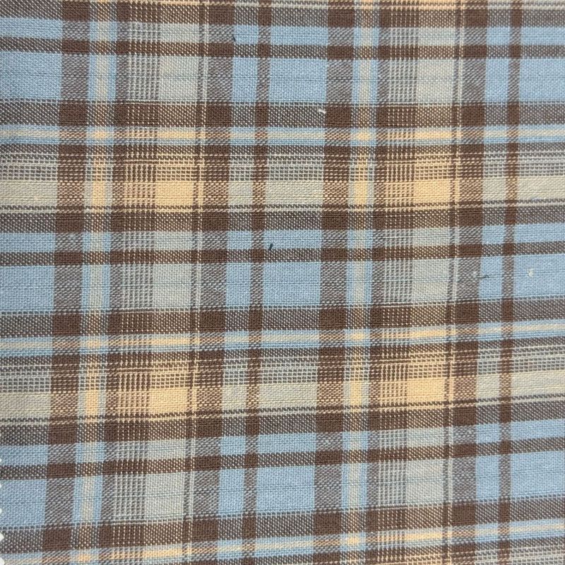 メーカーの現物の綿の色の格子の布の21本の10sのカジュアルな服装のシャツのズボンの純綿の生地|undefined