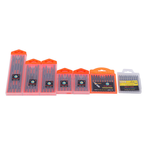Gangchen manufacturer multi-specification double-section screwdriver boxed 65-length industrial-grade electric bit lengthened screw bit