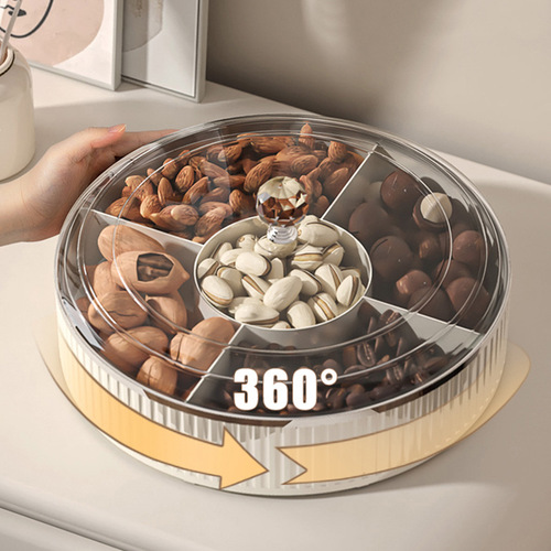Fruit Bowl Dry Fruits Bowl New Home Use Living Room Restaurant Tea Machine Luxury Divided Snack Candy Storage Nut Display Box