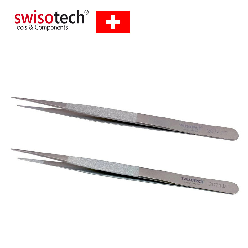 Swisotech瑞士珠宝镊子 2074多用途钛合金尖头防滑钻石镊子