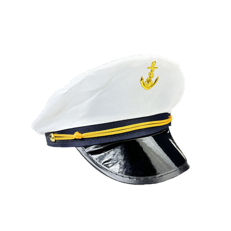 Sombrero de policía europeo y americano de siete colores de Amazon, uniforme sexy, sombrero de fiesta, sombrero de capitán de Halloween, sombrero de policía europeo y americano