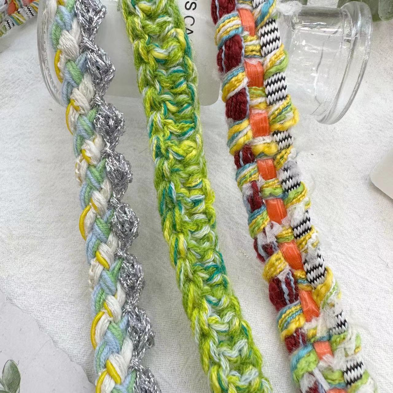 新款百搭小香风花边织带 手勾编织重手工外套搭配裙子DIY服装辅料