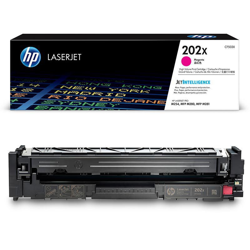 HP original 202X CF500X CF501X 502X 503X cartucho de tóner m281fdw 254dw impresora