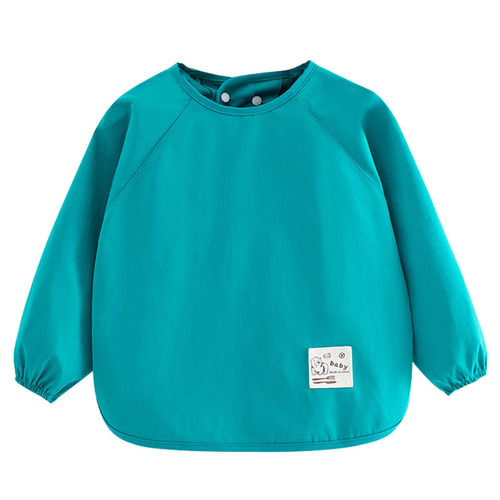 Baby smock, autumn and winter children's long-sleeved waterproof reverse dressing baby eating bib for boys and girls to wear anti-dirty apron