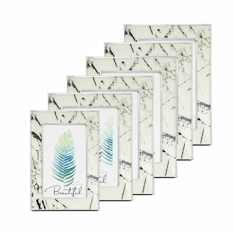 Marble-Patterned Resin Photo Frame with Silver-Edged Metal Trim, Available in Two Colors, Direct Supply from the Manufacturer, Wholesale Photo Frames Marble-Patterned Resin Photo Frame with Silver-Edged Metal Trim, Available in Two Colors, Direct Supply from the Manufacturer, Wholesale Photo Frames