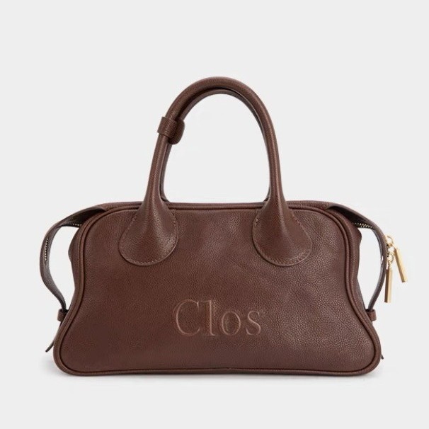 CLOS24 가을 | 겨울 새로운 네오 보스턴 가방 가을 패턴 탑 레이어 COWHIDE 크로스 바디 핸드백 여성용 가방