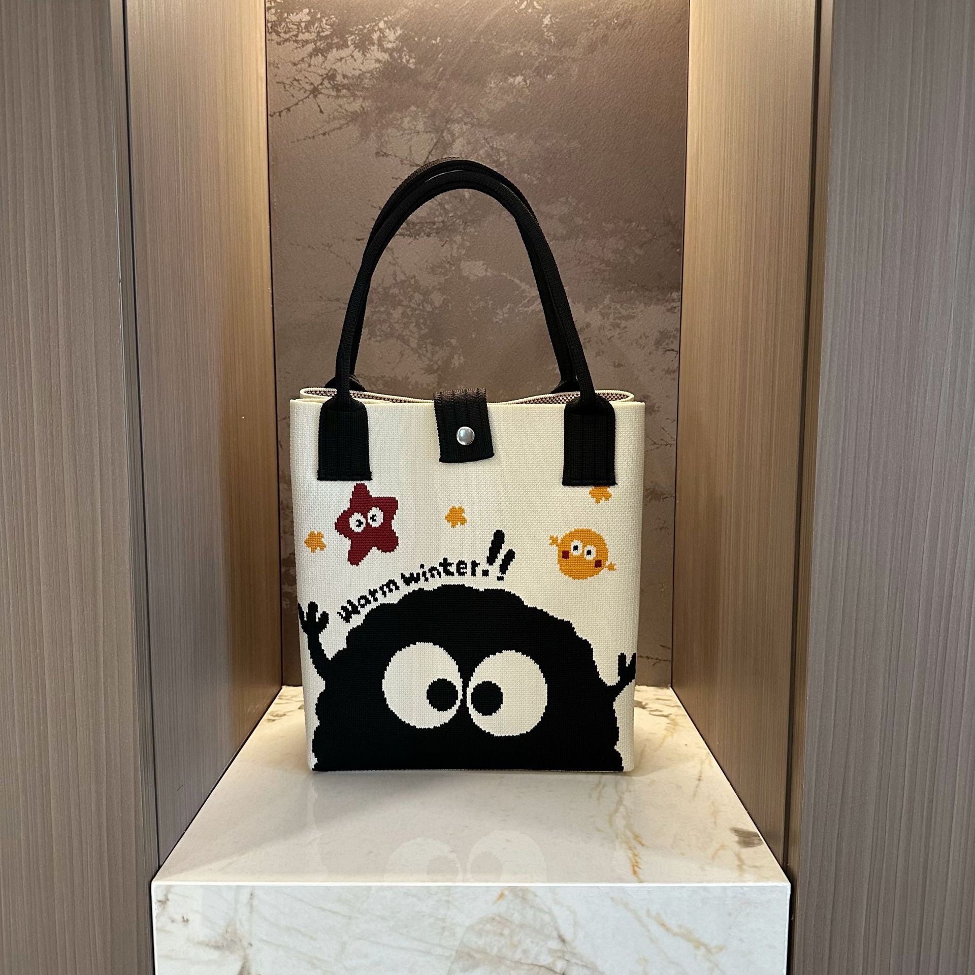 Catuones lindas bolsas de punto bolsas de almacenamiento de viaje pequeño portátil hombro único oblicuo bolsas de teléfono móvil bolsas de mano de mujer versátiles