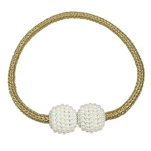 Large thick rope pearl curtain straps wholesale magnet buckle straps simple rope decoration wholesale curtain magnetic buckles