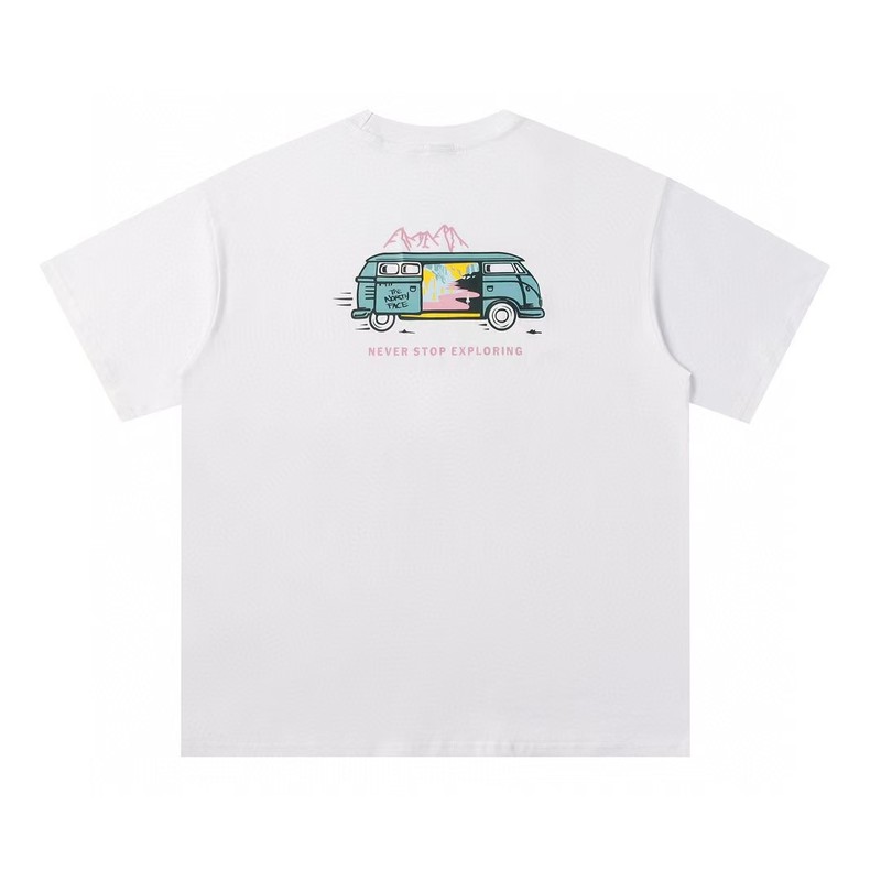 NTノースフェイスの純綿Tシャツの正しいバージョン、男性と女性用、カップル向けの同じスタイル、トレンディなプリント、幅広で多用途、カジュアル半袖|undefined