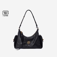 GROTTO個楽新トーストhoboバッグ植なめし羊皮小衆デザイン通勤腋の下シングルショルダーソフトバッグ