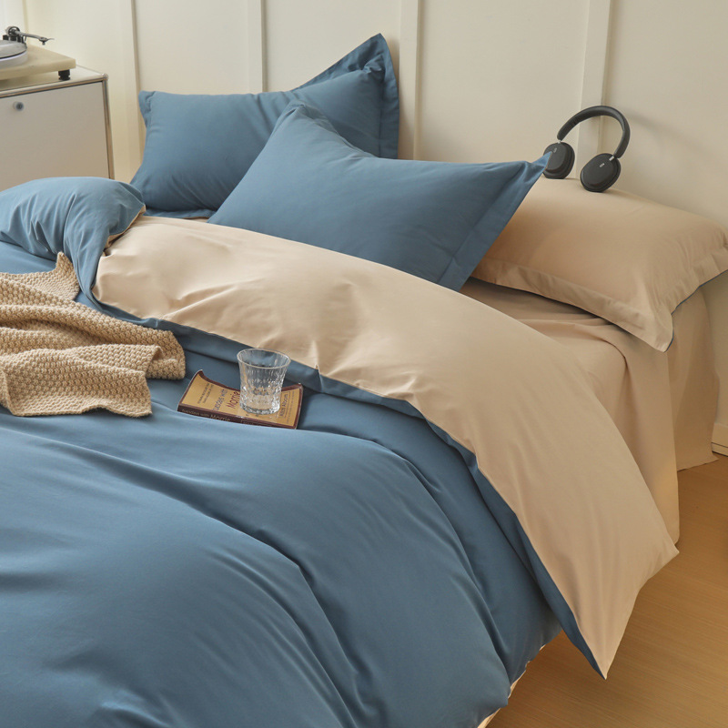 Alta gama A clase 100 algodón molido cuatro piezas para engrosar sábanas de algodón cubierta de cama caliente de otoño y invierno cuatro piezas