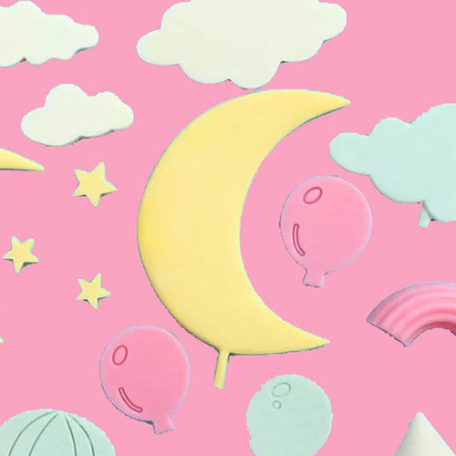 Sanxin Moon Silicone Mold Star Hot Air Balloon Chocolate Cake Fondant Decoration DIY Creative Baking Tools