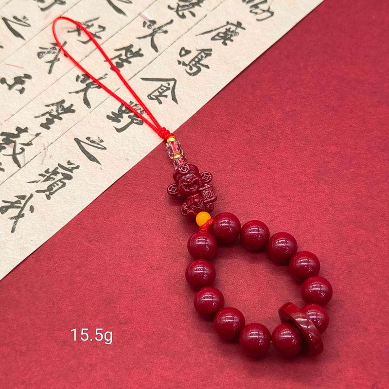 高含量朱砂紫金砂平安扣福袋招财猫莲花佛公手机链钥匙扣批发|undefined