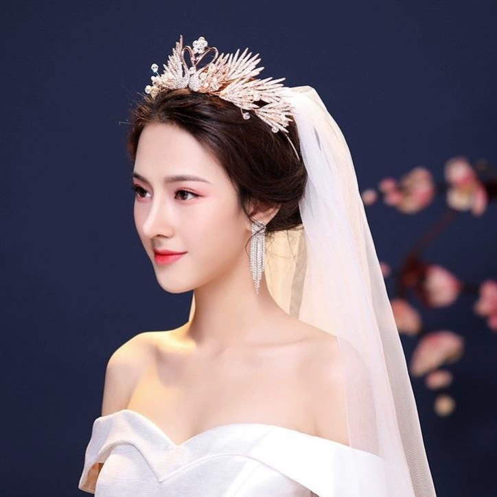 Tiara for bride, set, 2021 collection, 3 piece set
