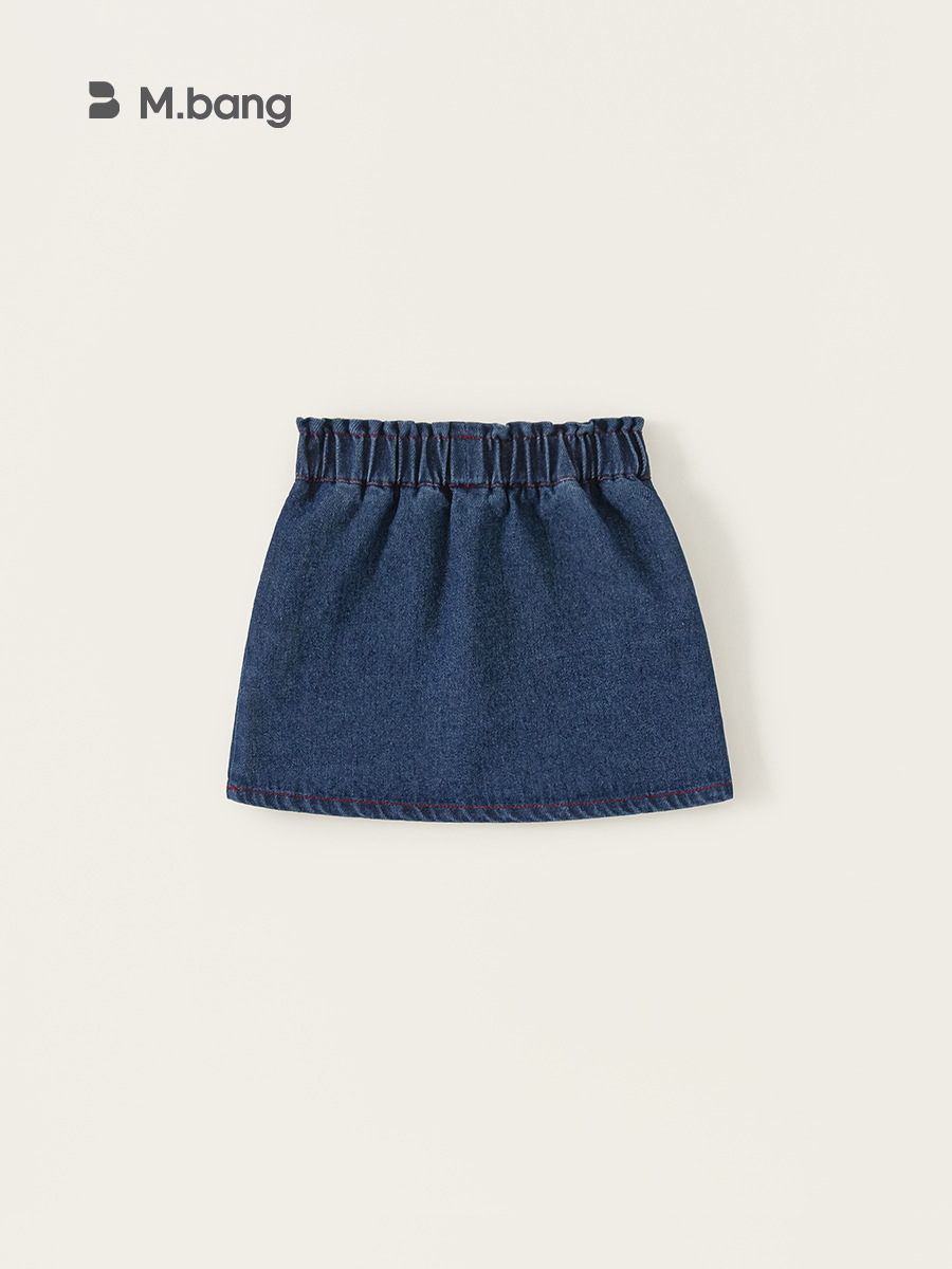 Youbao ropa para niños 2025 otoño nuevo producto vestido de mezclilla para niños amor arco falda de niña falda de niña