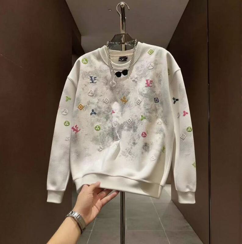 Men's Fashion High-End Tie-Dye Round-Neck Long-Sleeve 2025 New Season Trendy Casual Slim-Fit Luxury Sweatshirt Men's Fashion High-End Tie-Dye Round-Neck Long-Sleeve 2025 New Season Trendy Casual Slim-Fit Luxury Sweatshirt